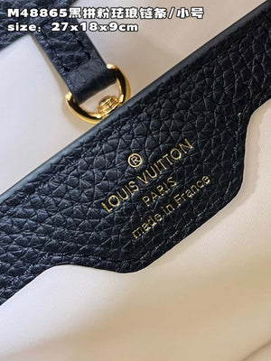 LV M22512 Louis Vuitton Capucines BB Bag Black and Pink - Default Title - View 9