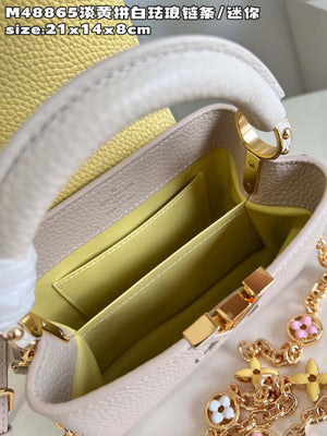 LV M22514 Louis Vuitton Capucines BB Bag Crame Beige - Default Title - View 8