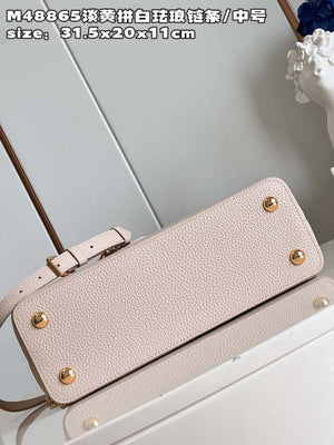 LV M22514 Louis Vuitton Capucines MM Crame Beige - Default Title - View 5