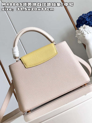 LV M22514 Louis Vuitton Capucines MM Crame Beige - Default Title - View 6