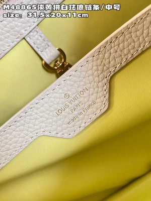 LV M22514 Louis Vuitton Capucines MM Crame Beige - Default Title - View 9