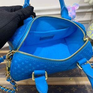 LV M22596 Louis Vuitton Speedy Bandouliere 20 Handbag Blue - Default Title - View 7