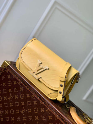 LV M22618 Louis Vuitton Buci Handbag Epi Leather Jaune Plume Yellow - Default Title - View 1