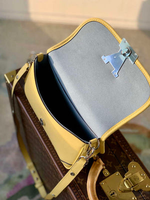 LV M22618 Louis Vuitton Buci Handbag Epi Leather Jaune Plume Yellow - Default Title - View 9