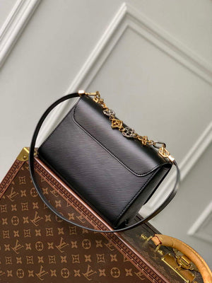 LV M22773 Louis Vuitton Twist MM Handbag Black - Default Title - View 3