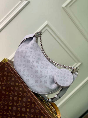 LV M22822 Louis Vuitton Baia MM Bag Mahina Light Lilac - Default Title - View 1