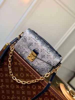 LV M22834 Louis Vuitton Pochette M¨¦tis East West Handbag Blue - Default Title - View 1