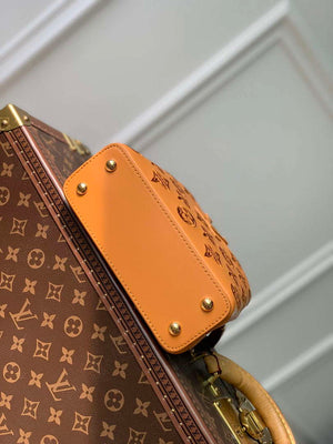 LV M22863 Louis Vuitton Capucines Mini Handbag Saffron Yellow - Default Title - View 4