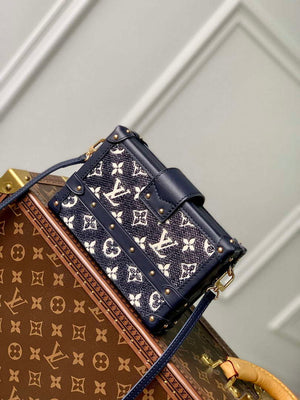 LV M22882 Louis Vuitton Petite Malle Handbag Blue - Default Title - View 4