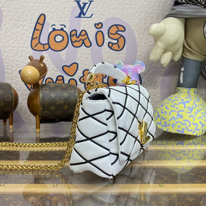 LV M22890 Louis Vuitton GO-14 MM Bag White/Black - Default Title - View 3