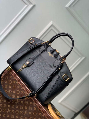 LV M22914 Louis Vuitton Lock It MM Bag Black - Default Title - View 1