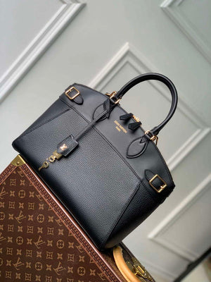 LV M22914 Louis Vuitton Lock It MM Bag Black - Default Title - View 2