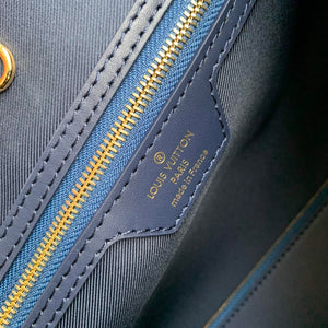 LV M22921 Louis Vuitton Neverfull MM Tote Bag Blue - Default Title - View 9