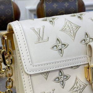 LV M22955 Louis Vuitton Dauphine East West Handbag Beige - Default Title - View 6