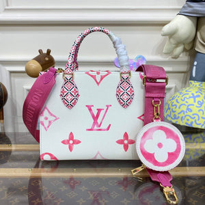 LV M22976 Louis Vuitton OnTheGo PM Handbag Pink - Default Title - View 1