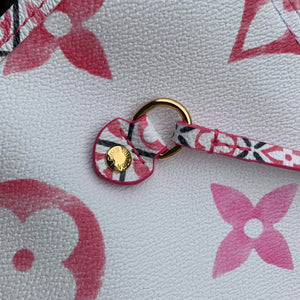 LV M22980 Louis Vuitton Neverfull MM Tote Bag Pink - Default Title - View 5