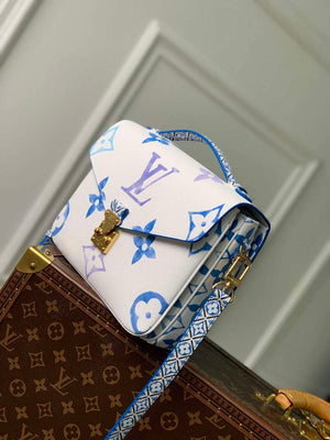 LV M23055 Louis Vuitton Pochette M¨¦tis MM Handbag Blue - Default Title - View 6