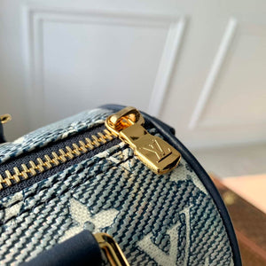 LV M23069 Louis Vuitton Speedy Bandouliere 20 Handbag Blue - Default Title - View 6
