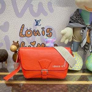 LV M23097 Louis Vuitton Montsouris Messenger Bag Orange - Default Title - View 1