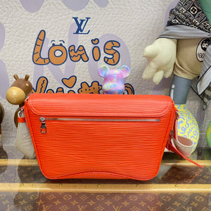 LV M23097 Louis Vuitton Montsouris Messenger Bag Orange - Default Title - View 2