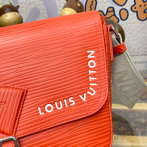 LV M23097 Louis Vuitton Montsouris Messenger Bag Orange - Default Title - View 6