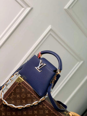 LV M23199 Louis Vuitton Capucines Mini Handbag French Blue - Default Title - View 2