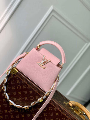 LV M23363 Louis Vuitton Capucines Mini Handbag Jasmine Pink - Default Title - View 1