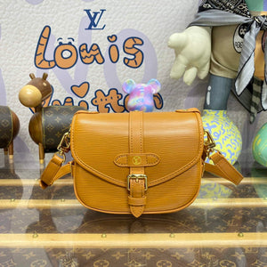 LV M23471 Louis Vuitton Saumur BB Saddle Bag Safran Brown - Default Title - View 1