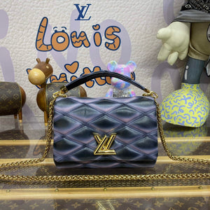 LV M23569 Louis Vuitton GO-14 MM Handbag Black/Pink - Default Title - View 1