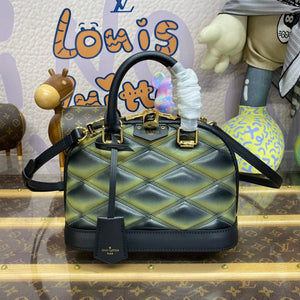 LV M23576 Louis Vuitton Alma BB Bag Black/Green - Default Title - View 1