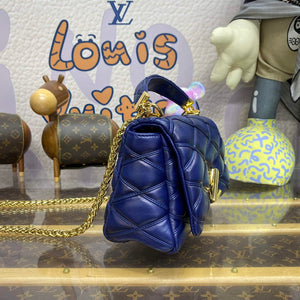 LV M23682 Louis Vuitton GO-14 MM Bag Navy Blue - Default Title - View 3