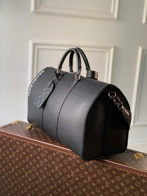 LV M23721 Louis Vuitton Keepall Bandouliere 50 Bag Black - Default Title - View 3