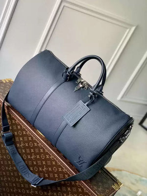 LV M23727 Louis Vuitton Keepall Bandouliere 50 Keepall Bandouli¨¨re LV Aerogram Navy Blue - Default Title - View 2
