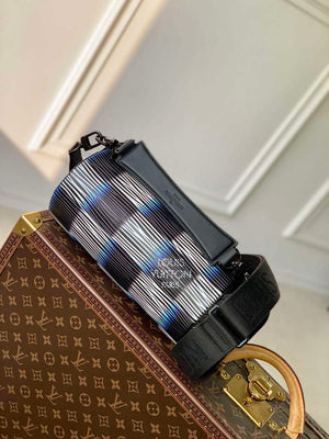 LV M23744 Louis Vuitton Soft Polochon PM Bag Blue Moon - Default Title - View 1