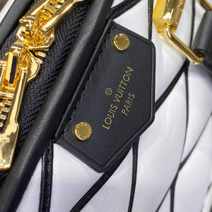 LV M23761 Louis Vuitton Alma BB Bag Black/White - Default Title - View 5