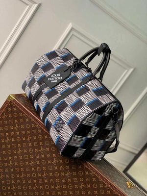 LV M23771 Louis Vuitton Keepall Bandouliere 50 Bag Blue Moon - Default Title - View 3
