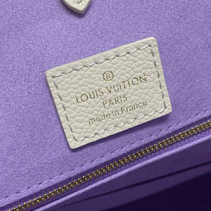 LV M23937 Louis Vuitton OnTheGo MM Bicolor Monogram Empreinte Leather Latte Bubble Tea Purple - Default Title - View 8