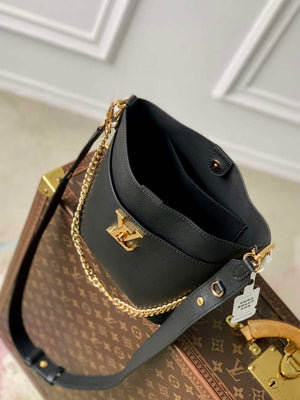 LV M24006 Louis Vuitton Lock and Walk Bucket Bag Black - Default Title - View 9