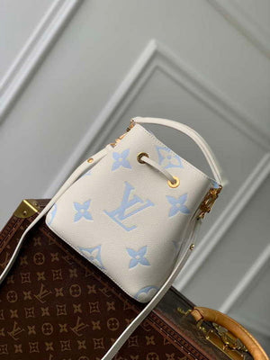 LV M24048 Louis Vuitton N¨¦oNo¨¦ BB Bucket Bag Latte White Blue - Default Title - View 2