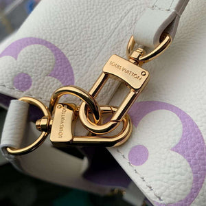 LV M24048 Louis Vuitton N¨¦oNo¨¦ BB Bucket Bag Latte White &Purple - Default Title - View 5