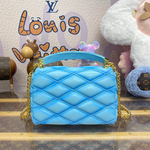 LV M24185 Louis Vuitton GO-14 MM Bag Lagoon Turquoise Blue - Default Title - View 2