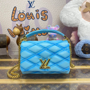 LV M24185 Louis Vuitton GO-14 MM Bag Lagoon Turquoise Blue - Default Title - View 1