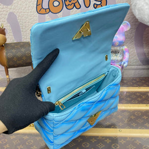 LV M24185 Louis Vuitton GO-14 MM Bag Lagoon Turquoise Blue - Default Title - View 9