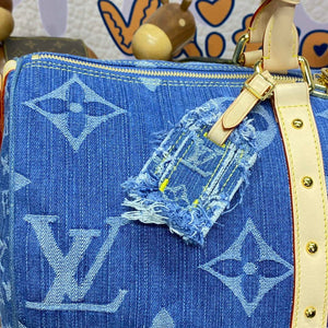 LV M24315 Louis Vuitton Keepall Bandouliere 45 Bag Blue - Default Title - View 5