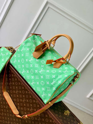 LV M24417 Louis Vuitton Speedy P9 Bandouliere 40 Bag Monogram Leather Fruit Green - Default Title - View 1