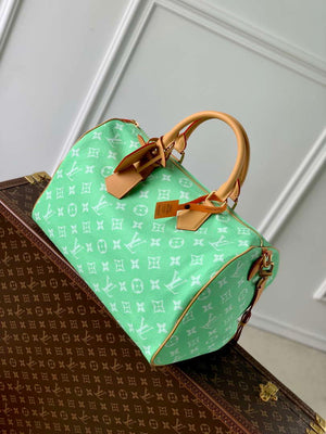 LV M24417 Louis Vuitton Speedy P9 Bandouliere 40 Bag Monogram Leather Fruit Green - Default Title - View 2