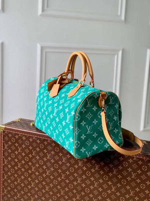 LV M24417 Louis Vuitton Speedy P9 Bandouliere 40 Bag Monogram Leather Light Green - Default Title - View 2