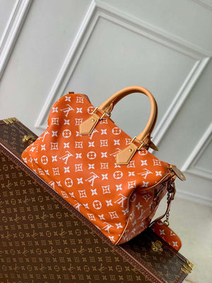 LV M24417 Louis Vuitton Speedy P9 Bandouliere 40 Bag Monogram Leather Orange - Default Title - View 3