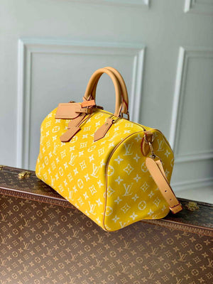 LV M24419 Louis Vuitton Speedy P9 Bandouliere 40 Bag Monogram Leather Yellow - Default Title - View 2