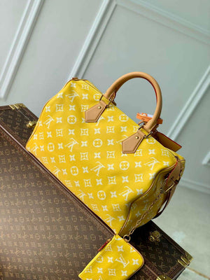 LV M24419 Louis Vuitton Speedy P9 Bandouliere 40 Bag Monogram Leather Yellow - Default Title - View 3